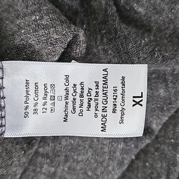 LuLaRoe Randy Gray Body with Blue and Gold Arrow 3/4 Length Sleeves Baseball Tee - Picture 13 of 14